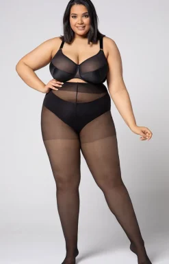 Gładkie rajstopy plus size damskie Charlotte 20 DEN
