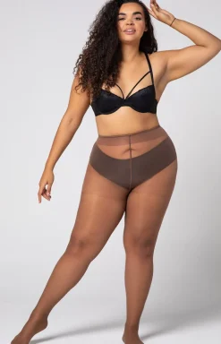 Gładkie rajstopy plus size damskie Charlotte 20 DEN