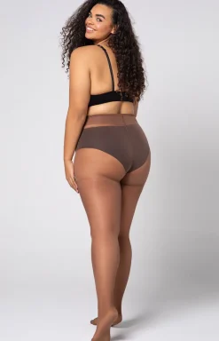 Gładkie rajstopy plus size damskie Charlotte 20 DEN