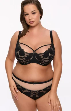 Gaia biustonosz półusztywniany semi-soft czarny Keto 1134 Maxi