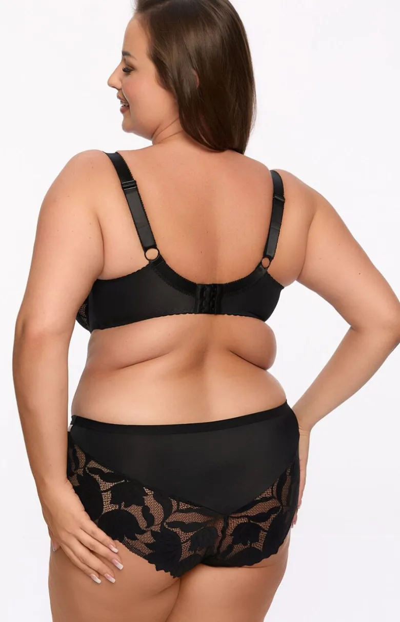 Gaia biustonosz półusztywniany semi-soft czarny Keto 1134 Maxi
