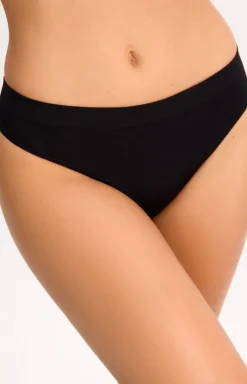 Damskie Gaia Stringi Bezszwowe|Stringi Damskie - stringi daskie czarne Bastet 011