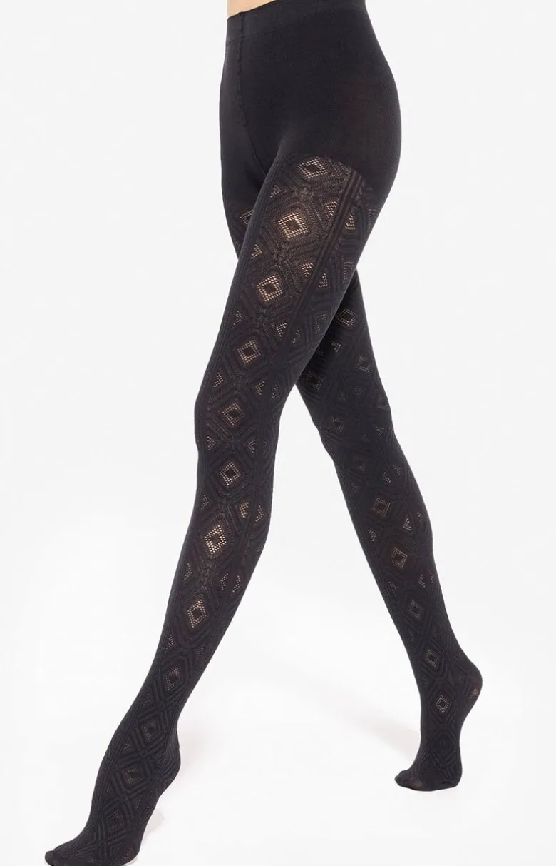Gatta Rajstopy We Wzory|Rajstopy - rajstopy damskie czarne Trendy Wild Cat wz.05 0 DEN