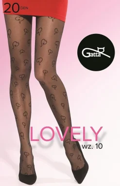 Gatta rajstopy damskie w serca 20 DEN Lovely wz.10