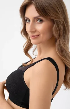 Gorsenia biustonosz miękki soft czarny Roma G017