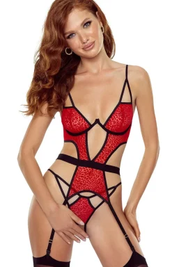 Passion Body|Gorsety - Gorset damski koronkowy i otwarte figi Porigelia