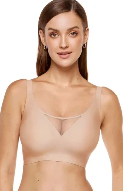 Gorteks beżowy biustonosz miękki soft bez fiszbin plus size Misty