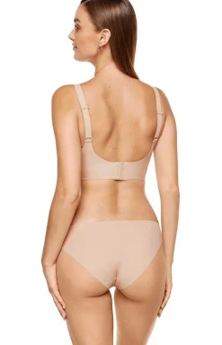 Gorteks beżowy biustonosz miękki soft bez fiszbin plus size Misty