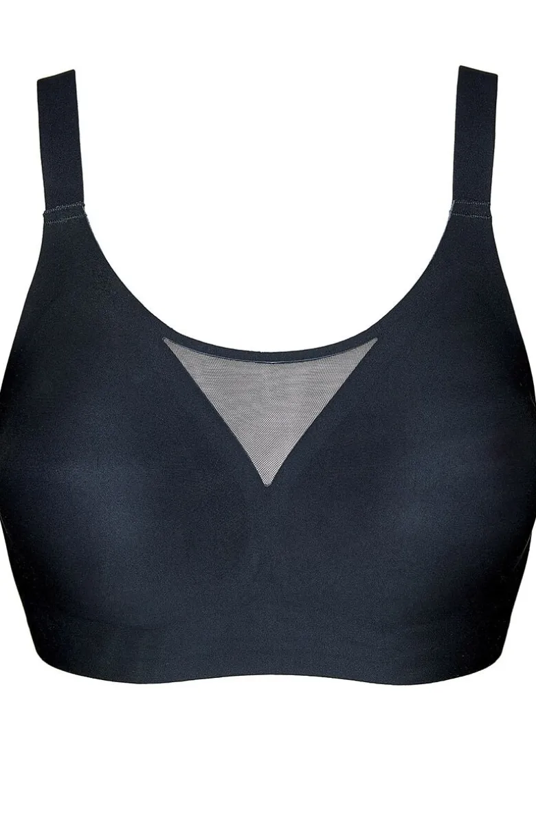 Gorteks czarny biustonosz miękki soft bez fiszbin plus size Misty