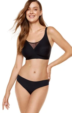 Gorteks czarny biustonosz miękki soft bez fiszbin plus size Misty
