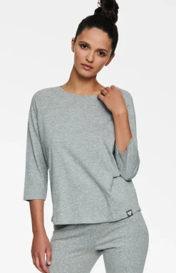 Damskie Henderson Piżamy Bawełniane|Bielizna Homewear - Heatrher bawełniana piżama damka z rękawem 3/4 40100-90X
