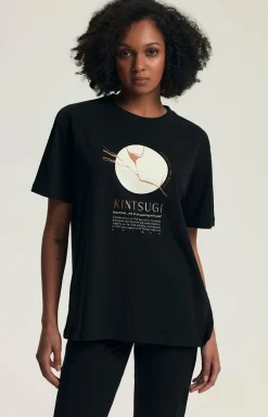 Damskie Henderson Bielizna Homewear|Piżamy Damskie - czarna bawełniana piżama damska Dairoku 43728-99X