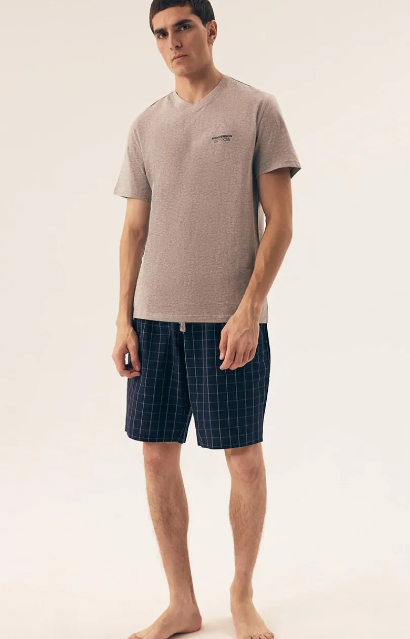 Męskie Henderson Piżamy Męskie - krótka piżama męska Dorm 42618-90X