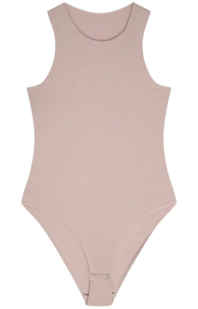 Henderson Body|Body - różowe body prążkowane Nazli 42837-39X