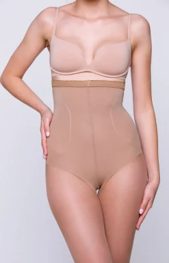 High Shaper/Code 718 beżowe gładkie modelujące rajstopy 20 den