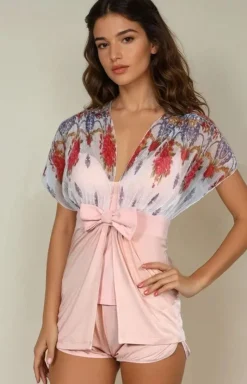 LivCo Corsetti Fashion Szlafroki I Peniuary - Iperia krótki zlafrok daki LC 90041