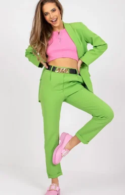 ITALY MODA Moda - Jednorzędowa marynarka damka janozielona DHJ-MA-15621.12X