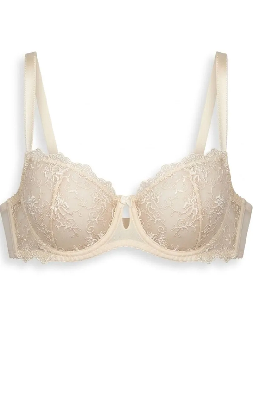 Damskie PariPari Lingerie Biustonosze Miękkie|Bielizna Plus Size - Jenny beżowe tringi dakie