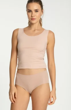 Julimex bezszwowe figi damskie beżowe Cotton Mood Maxi