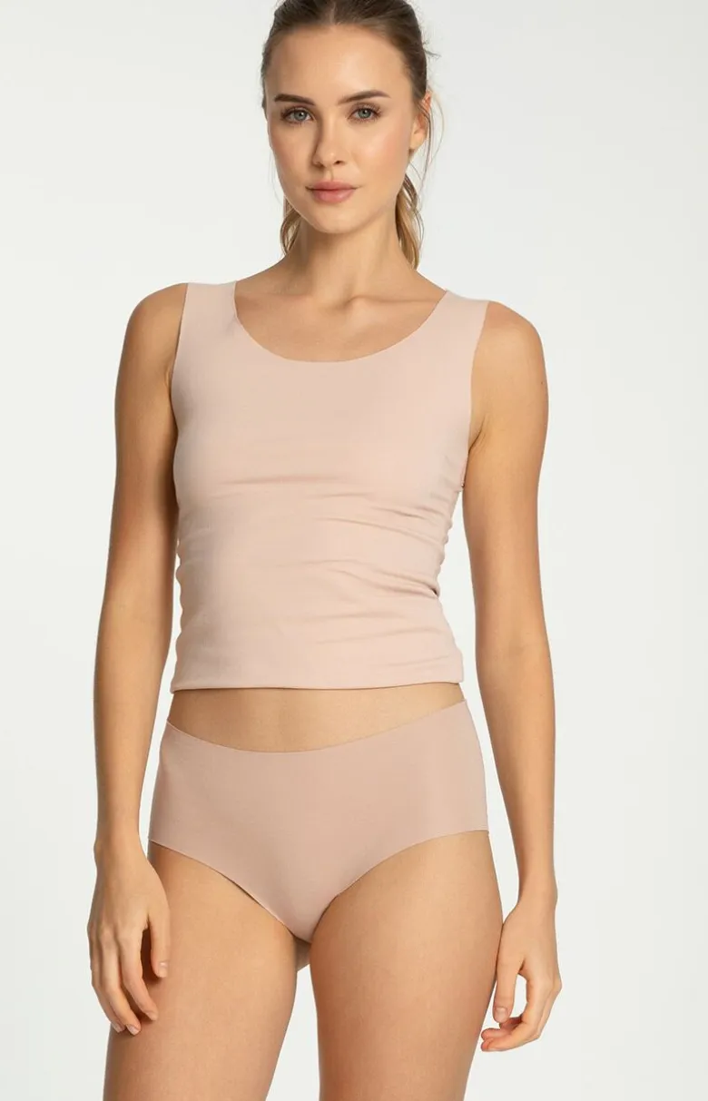 Julimex bezszwowe figi damskie beżowe Cotton Mood Maxi