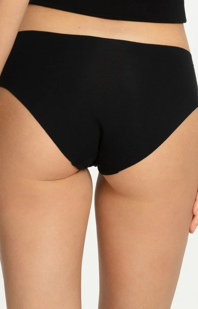 Julimex bezszwowe figi damskie czarne Cotton Mood Classic