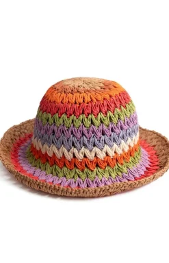 Art of Polo Kapelusze Plażowe - Kapelusz damski pleciony bucket hat Kamisu cz24207-2