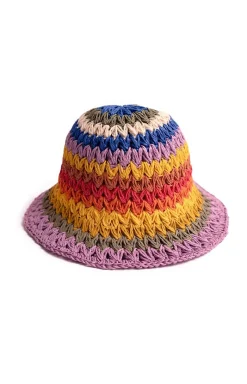 Art of Polo Kapelusze Plażowe - Kapelusz damski pleciony bucket hat Kamisu cz24207-2