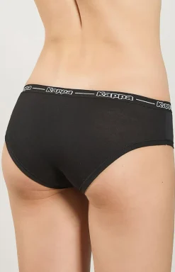 Kappa czarne figi damskie bawełniane w sportowym stylu K2140