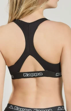 Kappa czarny biustonosz sportowy K2150