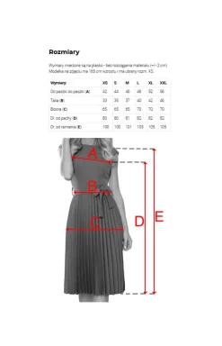 Numoco Moda - Klayczna pliowana ukienka z krótkim rękawem wrzoowa 311-18 Lila