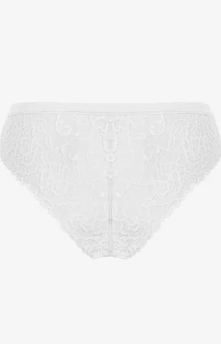 Damskie Pierre Cardin Figi, Stringi, Panty|Figi Damskie - Klayczne figi damkie białe z miękkiej koronki Margherita