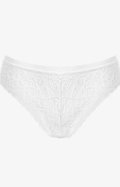 Damskie Pierre Cardin Figi, Stringi, Panty|Figi Damskie - Klayczne figi damkie białe z miękkiej koronki Margherita