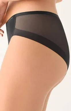 Klasyczne figi damskie czarne 10188 Midi