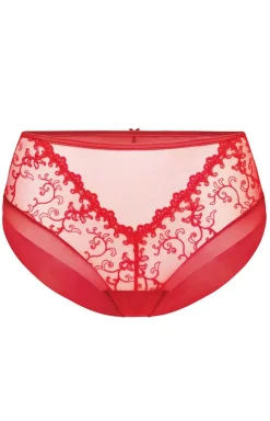 Damskie Le Vernis Figi Hipster|Panty Damskie - Kayczne figi dakie czerwone Roance V-F20