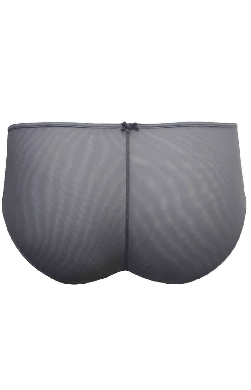 Damskie Le Vernis Figi Hipster|Panty Damskie - Kayczne figi dakie grafitowe Roance V-F20