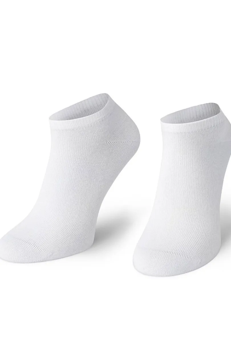 Damskie Spaio Skarpetki|Skarpety Stopki - Klasyczne skarpety stopki białe Everyday Lightweight 3pak