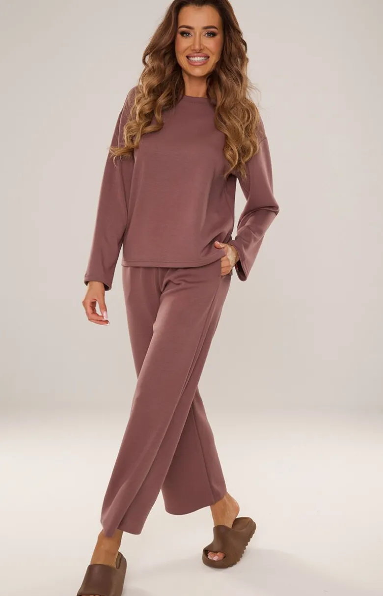 Komplet damski homewear w kolorze mokka BUTTER 886
