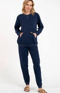 Italian Fashion Moda - Komplet dresowy damski granatowa Fox