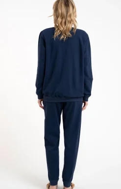 Italian Fashion Moda - Komplet dresowy damski granatowa Fox