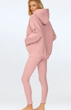 DKaren Moda|Bielizna Homewear - Kopet dreowy daki pudrowy róż Oeye