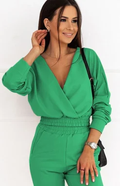 Ivon Moda - Komplet dresowy damski zielony Perfect D16