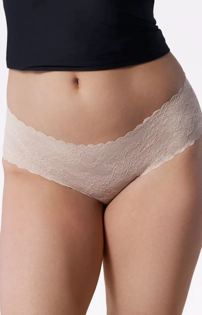 Damskie Julimex Figi, Stringi, Panty|Figi Damskie - Koronkowe figi damkie beżowe Beie