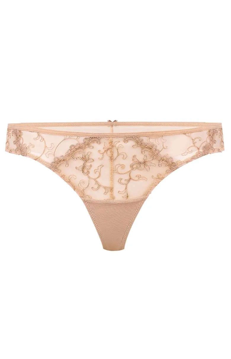 Koronkowe stringi damskie beżowe Romance LV-ST20