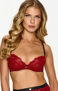 Koronkowe stringi damskie czerwone 2634