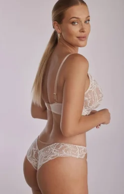 Koronkowy biustonosz miękki soft bralette ecru Sand SC-1127