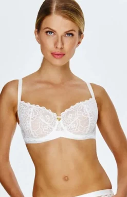 Koronkowy biustonosz miękki soft ecru 2557