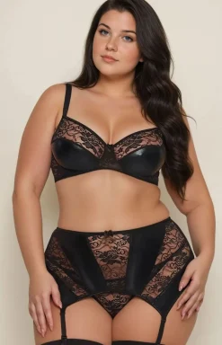 Koronkowy komplet bielizny plus size Joana