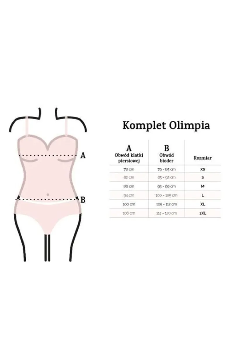 Koronkowy komplet damski czarny Olimpia
