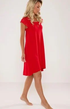 Koszula damska plus size Fanny 340 w kolorze czerwonym