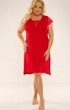 Koszula damska plus size Fanny 340 w kolorze czerwonym